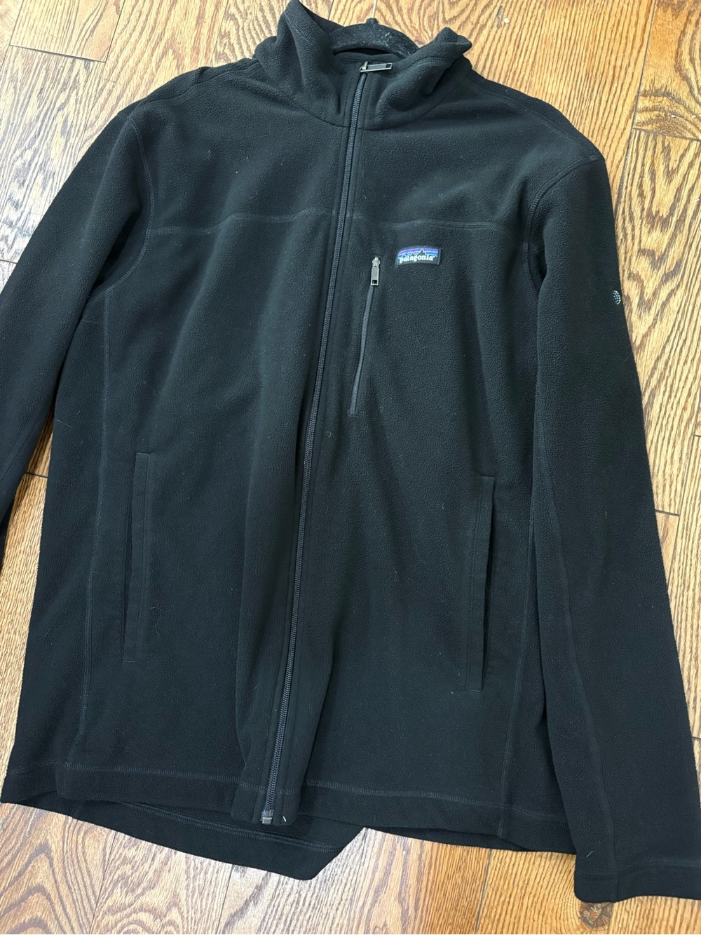 Patagonia Black Lightweight Full-Zip Fleece Jacket